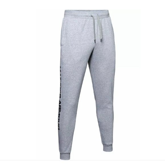 💖MEGA SALE💖Under Armour Rival Fleece Wordmark Joggers Men's XXL 1345634 035 - Picture 4 of 10